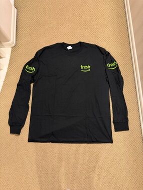 Amazon Fresh Employee Swag Black Pullover Long Sleeve Shirt (Men’s Size XL) NEW